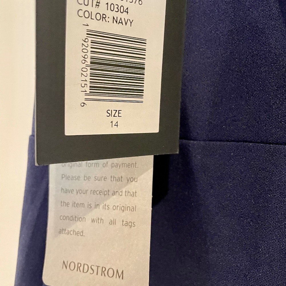 Stylish midnight blue tailored dress